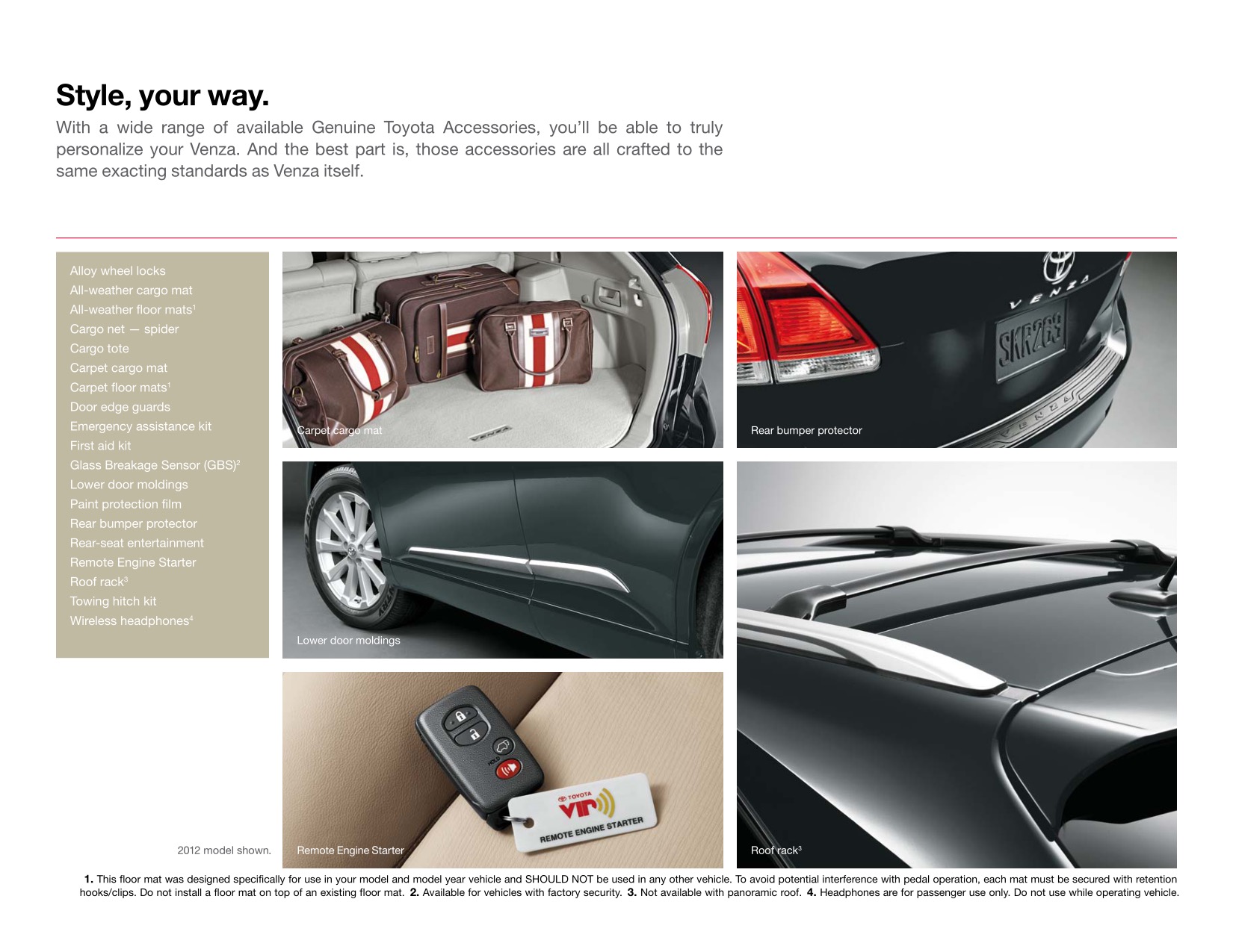 2013 Toyota Venza Brochure Page 11